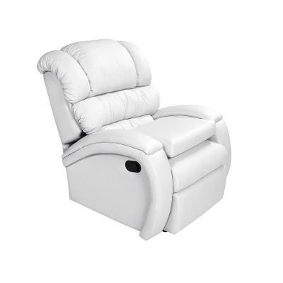 Poltrona Reclinável Imperial Zero Wall Papai Mamãe Corino Branco Império Estofados