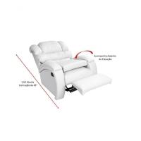 Poltrona Reclinável Imperial Zero Wall Papai Mamãe Com Assento De Elevação Corano Branco 036 - 3
