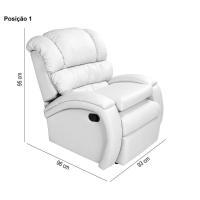 Poltrona Reclinável Imperial Zero Wall Papai Mamãe Com Assento De Elevação Corano Branco 036 - 7