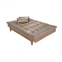 Sofá Cama Versátil Pés De Madeira chocolate 377 - 6