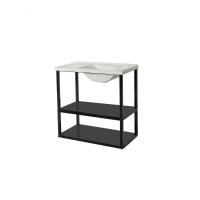 Gabinete Suspenso Em Aço Bombinhas Para Banheiro Estilo Industrial Com Cuba - 1