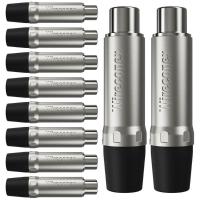 Plug Rca Fêmea Nickel Plt Wc 1222 Fl Bk Ni Wireconex 10 Unidades [f108] - 1