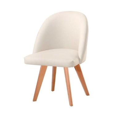 Poltrona Luna Com Base Fixa Madeira Due Decor Bege