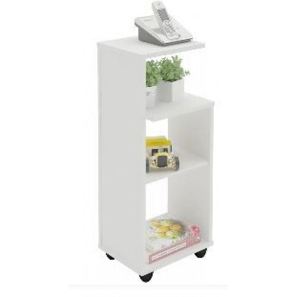 Mesa Lateral Para Telefone Em Mdf Branco - 3