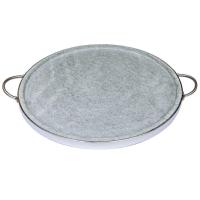 Forma De Pedra Sabão Para Pizza Com Alças De Inox 37 Cm - 1