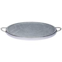Forma De Pedra Sabão Para Pizza Com Alças De Inox 37 Cm - 4