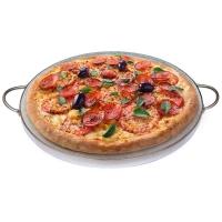 Forma De Pedra Sabão Para Pizza Com Alças De Inox 32 Cm - 3