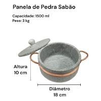 Kit Panela + Frigideira De Pedra Sabão - 3