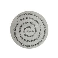 Oração Ave Maria Mandala 30 Cm Gravado Mdf 3mm Branco [f031] - 1