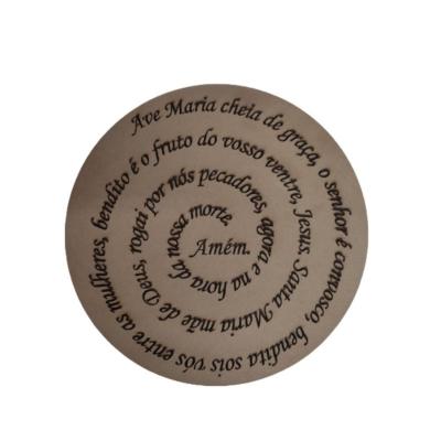 Oração Ave Maria Mandala 30 Cm Gravado Mdf 3mm Natural [f031]