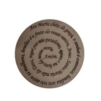 Oração Ave Maria Mandala 30 Cm Gravado Mdf 3mm Natural [f031] - 1