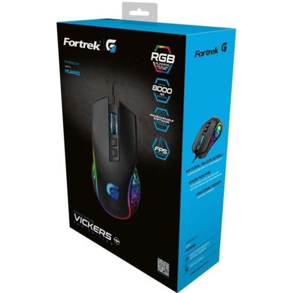 Mouse Gamer Fortrek Vickers New Edition 8000 Dpi Rgb Preto [f002] - 4