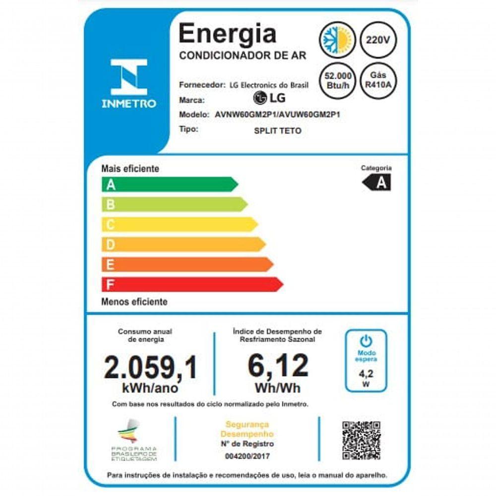 Ar Condicionado Teto Lg Inverter 52.000 Btus Quente E Frio 220v - 6