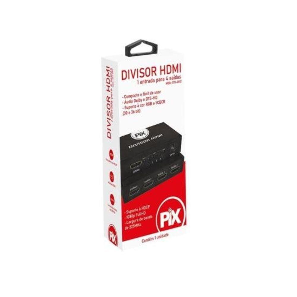 Splitter Hdmi 1.3 1 Entrada X 4 Saídas Preto Chip Sce - 2