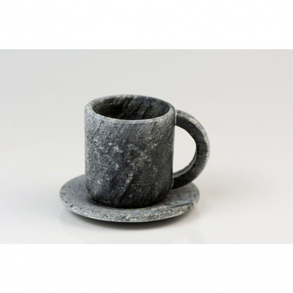 Kit 4 Xícaras De Pedra Sabão Cafezinho 50 Ml Com Pires - 2