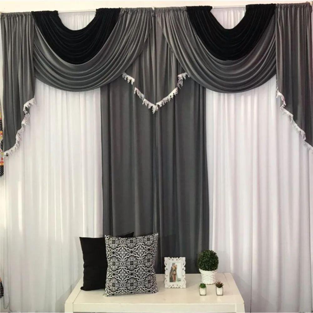 Cortina Niagara Para Varão Em Malha 3,00m X 2,60m Sala Quarto - Preta - 1