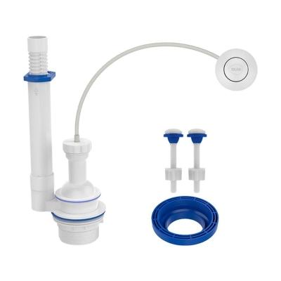 Kit Completo Blukit Caixa Acoplada Universal Com Botão Pneumático Branco