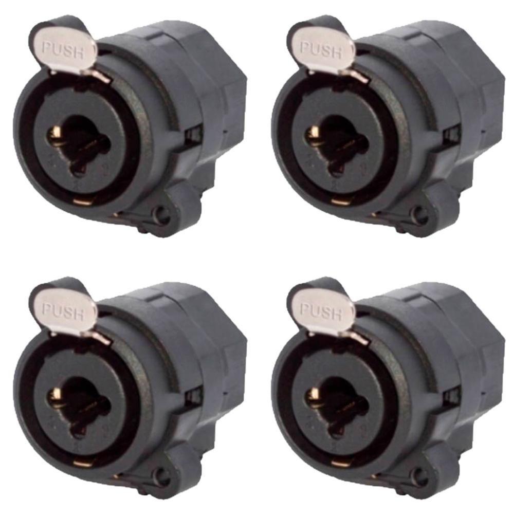 Conector Combo Xlr Fêmea Painel 3p Wc 330 Wireconex 04 Unidades [f108] - 1