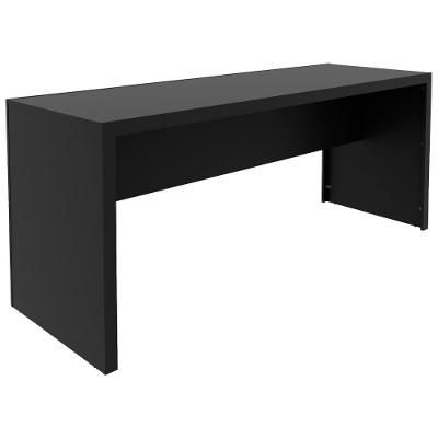 Escrivaninha Mesa Escritório Retangular Me4185 MDP 180 cm Preto Brilhante