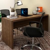 Escrivaninha Mesa Escritorio 180 Cm Me4185 Nogal Tecno Mobili Nogal - 5