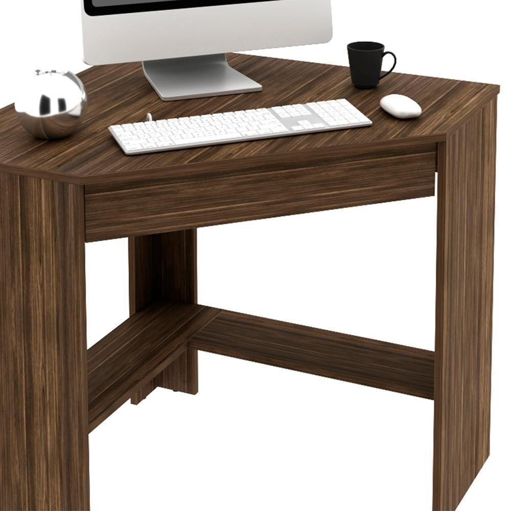 Escrivaninha Mesa Escritorio De Canto 76,5 Cm Me4169 Nogal Tecno Mobili Nogal - 7