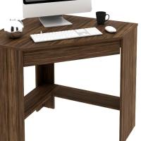 Escrivaninha Mesa Escritorio De Canto 76,5 Cm Me4169 Nogal Tecno Mobili Nogal - 7