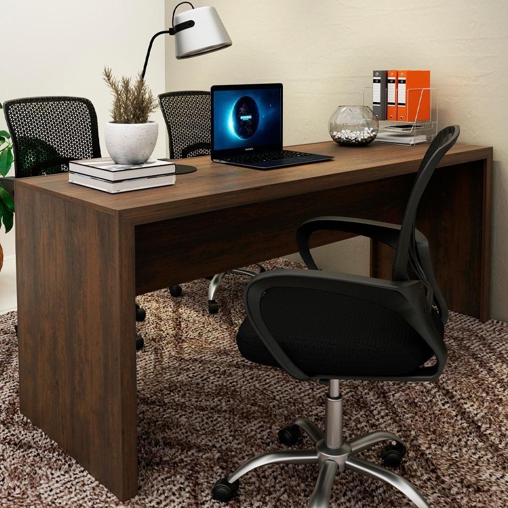Escrivaninha Mesa Escritorio 180 Cm Me4185 Rustico Tecno Mobili Rustico - 4