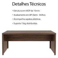 Escrivaninha Mesa Escritorio 180 Cm Me4185 Rustico Tecno Mobili Rustico - 5