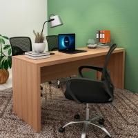 Escrivaninha Mesa Escritorio 180 Cm Me4185 Amendoa Tecno Mobili Amendoa - 6