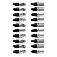 Kit Conectores Xlr 1003 1013 20un (10 Machos-10 Femeas) Wireconex [f108] - 1