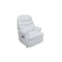 Poltrona Reclinável Barão Sobrancelha Corano Com Mocho E Assento De Elevação Branco 036 - 2