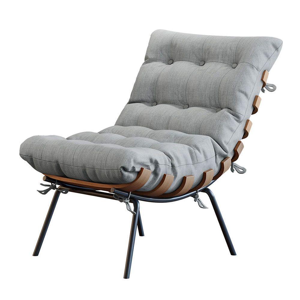 Poltrona E Puff M06 Estrutura Em Ferro Mais Decor Preto/cinza - 5