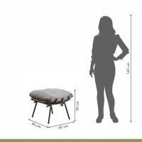 Poltrona E Puff M06 Estrutura Em Ferro Mais Decor Preto/cinza - 6