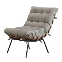 Poltrona E Puff M06 Estrutura Em Ferro Mais Decor Preto/areia - 6