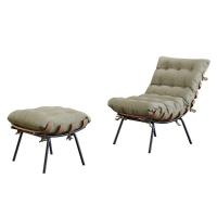 Poltrona E Puff M06 Estrutura Em Ferro Mais Decor Preto/bege - 2