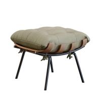 Poltrona E Puff M06 Estrutura Em Ferro Mais Decor Preto/bege