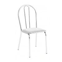 Kit 3 Cadeiras Lisboa Cromada Para Cozinha Ou área Gourmet-assento Sintético Branco - 2