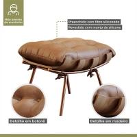 Poltrona E Puff M06 Estrutura De Ferro Mais Decor Cobre/marrom - 5