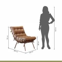 Poltrona E Puff M06 Estrutura De Ferro Mais Decor Cobre/marrom - 7