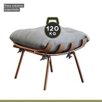 Poltrona E Puff M06 Estrutura De Ferro Mais Decor Cobre/cinza - 5