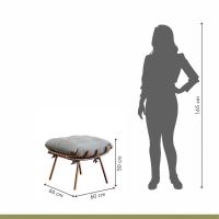 Poltrona E Puff M06 Estrutura De Ferro Mais Decor Cobre/cinza - 6