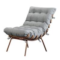 Poltrona E Puff M06 Estrutura De Ferro Mais Decor Cobre/cinza - 9