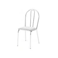 Kit 4 Cadeiras Lisboa Cromada Para Cozinha Ou área Gourmet-assento Sintético Branco - 3