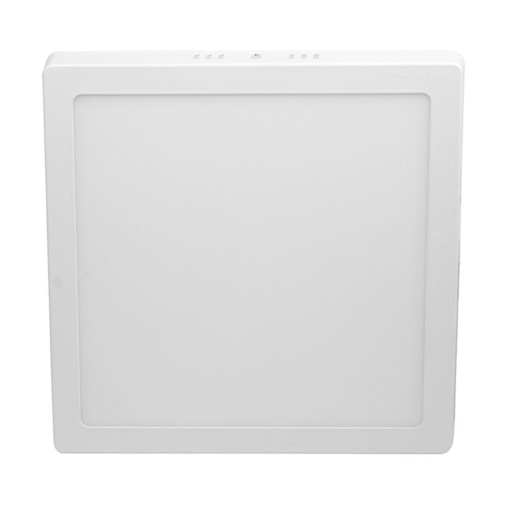 Painel De Led Quadrado Sobrepor 12w Bivolt Blumenau 3000k Luz Quente - 1