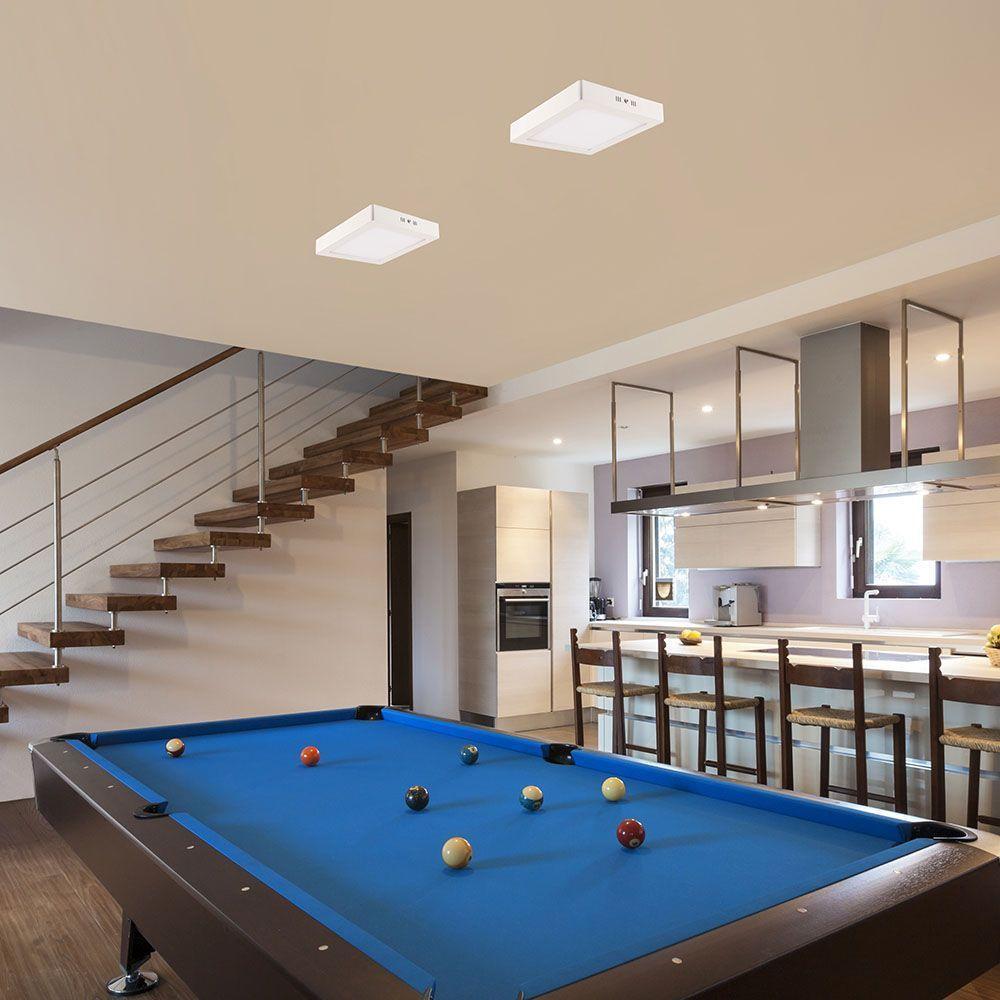 Painel De Led Quadrado Sobrepor 12w Bivolt Blumenau 3000k Luz Quente - 2