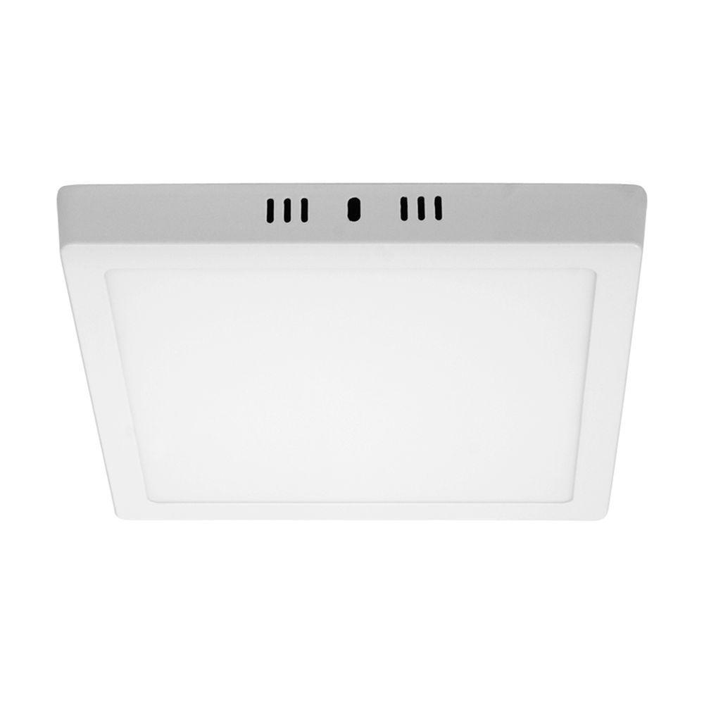 Painel De Led Quadrado Sobrepor 12w Bivolt Blumenau 3000k Luz Quente - 3