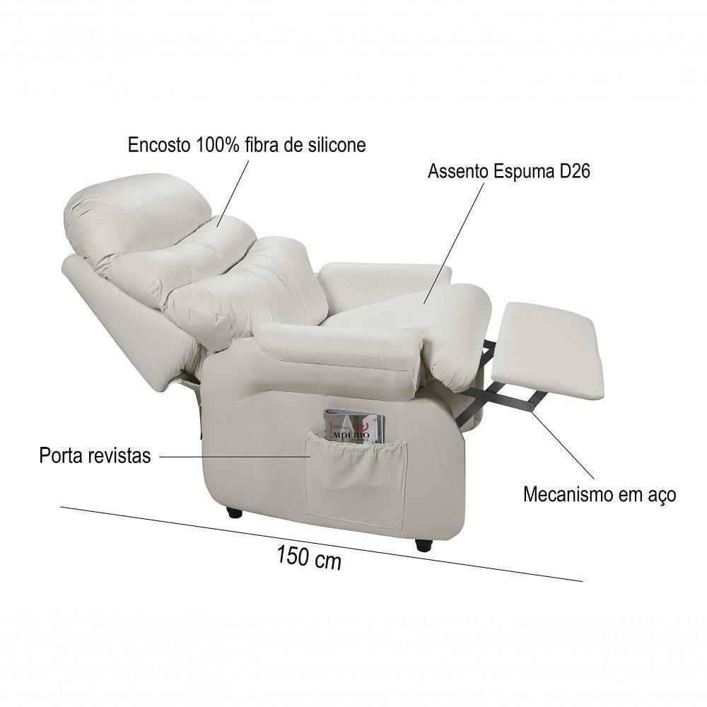 Poltrona Reclinável Barão Amamentação Corano Com Mocho E Assento De Elevação Gelo 308 - 3