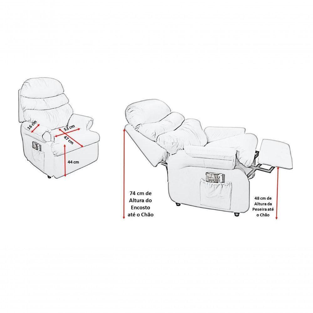 Poltrona Reclinável Barão Amamentação Corano Com Mocho E Assento De Elevação Gelo 308 - 6
