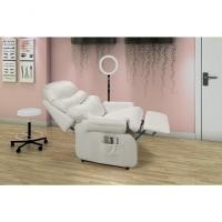 Poltrona Reclinável Barão Amamentação Corano Com Mocho E Assento De Elevação Gelo 308 - 1