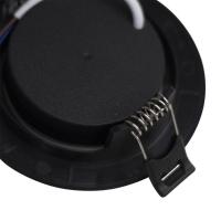 Spot De Led Embutir Slim Mr16 Redondo 6w Preto Bivolt Blumenau 3000k Luz Quente - 2